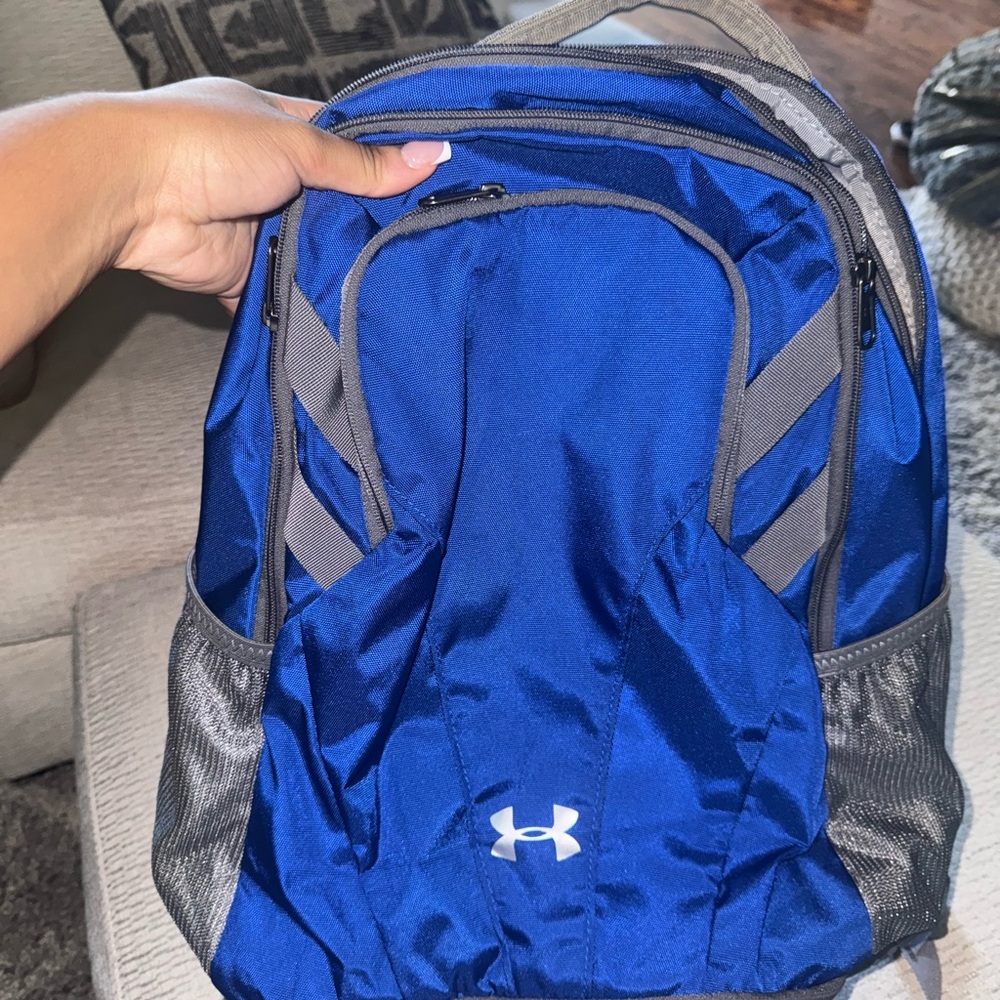 Under Armour Blue and Gray Backpack with Padded Straps